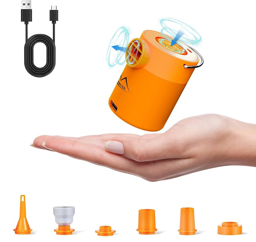 Portable Pool Inflatable Air Pump - 5kPa Upgrade Electric Camping Travel Vacuum Mini Inflator Pum... | Amazon (US)