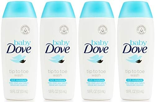 Baby Dove Tip to Toe Wash, Rich Moisture, Travel Size, 1.8 Ounce (Pack of 4) | Amazon (US)