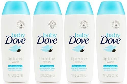 Baby Dove Tip to Toe Wash, Rich Moisture, Travel Size, 1.8 Ounce (Pack of 4) | Amazon (US)