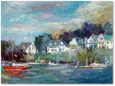 Dock by Richard Wallich, 14x19-Inch Canvas Wall Art | Amazon (US)