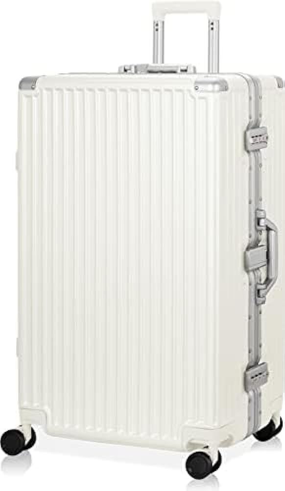 Carry On Luggage AnyZip Aluminium Frame Suitcase PC ABS Hard Shell TSA Lock No Zipper 20In White | Amazon (CA)