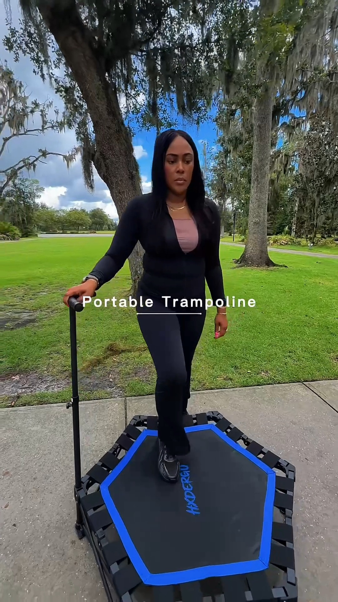 A portable foldable trampoline can make workouts so fun and easy!

#LTKActive