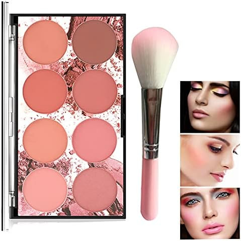 Makeup 8 Color Blush Palette, Contour and Highlight Blush Palette Matte Blush Powder Bright Shimm... | Amazon (US)
