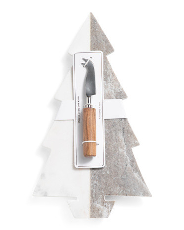 16x9 Christmas Charcuterie Board With Knife | TJ Maxx