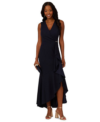 Women's Ruffled V-Neck High-Low Dress | Macy's
