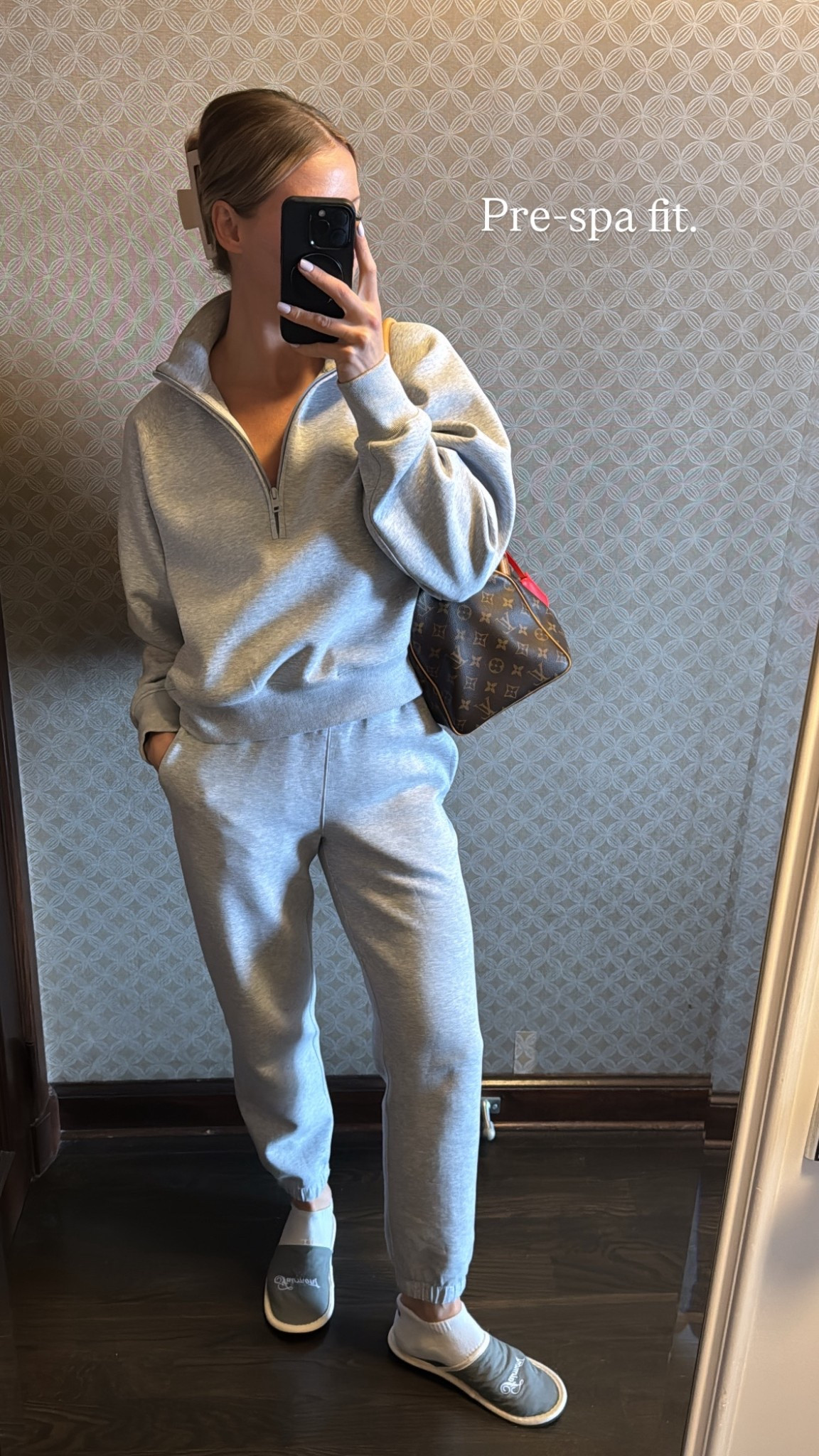 Comfiest matching loungewear/activewear set from Aritzia. The material is amazing. So soft and thick, but won’t shrink or fade. Wearing a medium in the sweater and small in the pants. 

#LTKActive #LTKselfcare #LTKootd