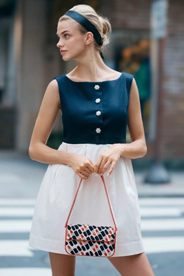 By Anthropologie Sleeveless Boat-Neck Babydoll Mini Dress | Anthropologie (US)