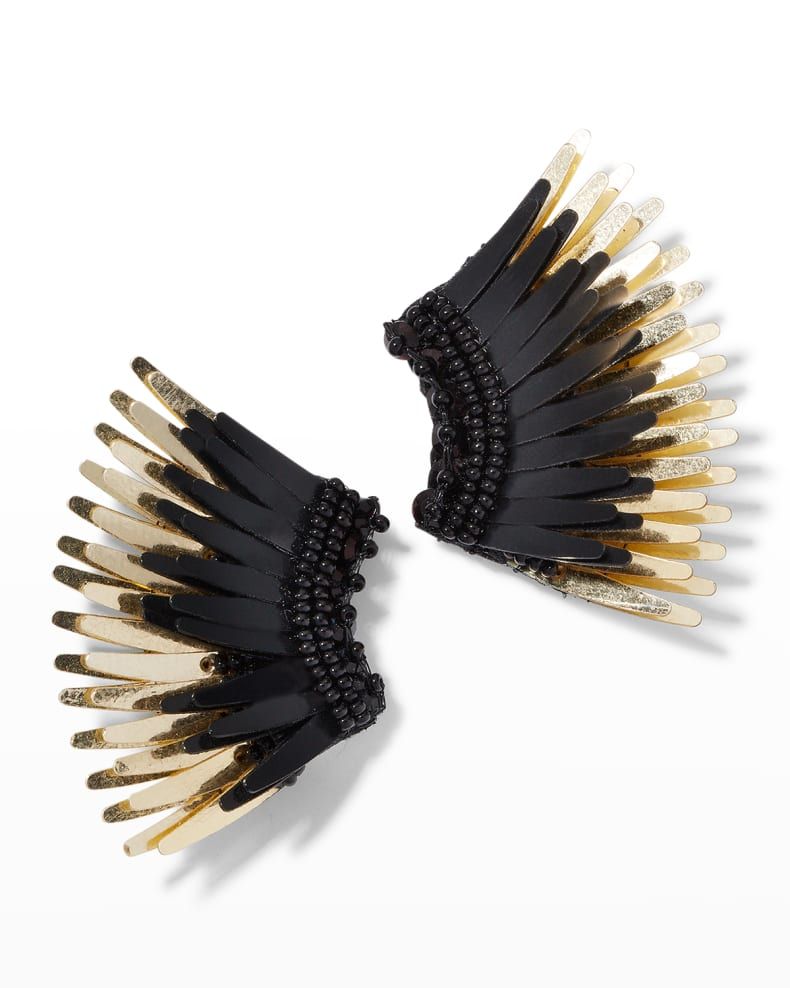 Mignonne Gavigan Mini Madeline Statement Earrings, Black/Golden | Neiman Marcus