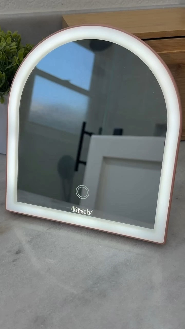 The cutest little addition to any vanity or bathroom counter. This Kitsch mirror is perfect for getting ready, touch-ups, and adding a fun touch to your space.

#LTKgrwm #LTKTravel #LTKBeauty