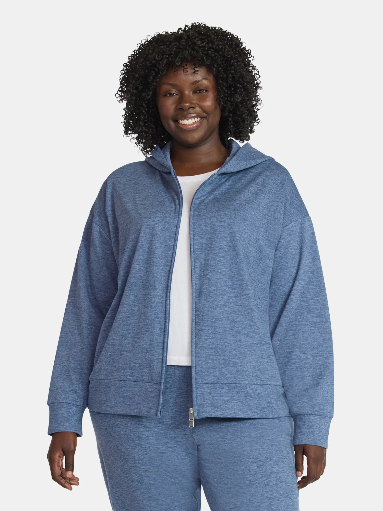 Athletic Works Women's and Women's Plus ButterCore Zip Up Hoodie, Sizes XS-4X | Walmart (US)