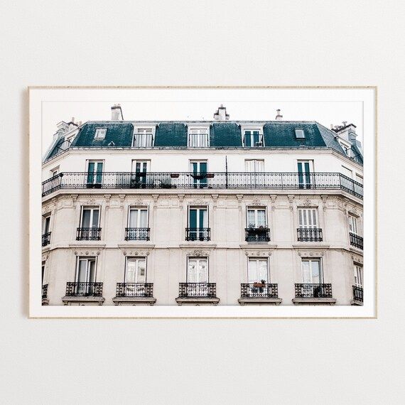Paris Building Print Architecture Photography Urban Poster - Etsy | Etsy (US)