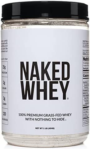 Naked WHEY 1LB - Only 1 Ingredient, 100% Grass Fed Whey Protein Powder from Idaho & California Fa... | Amazon (US)