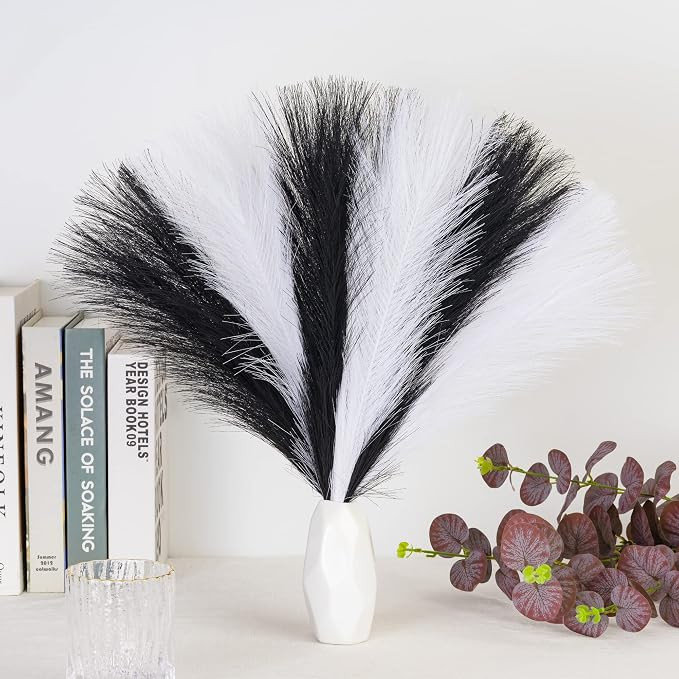 Piokio 6 Pack Faux Pampas 17inch/43CM Pampas Grass Artificial Flowers for Flower Arrangement Home... | Amazon (US)