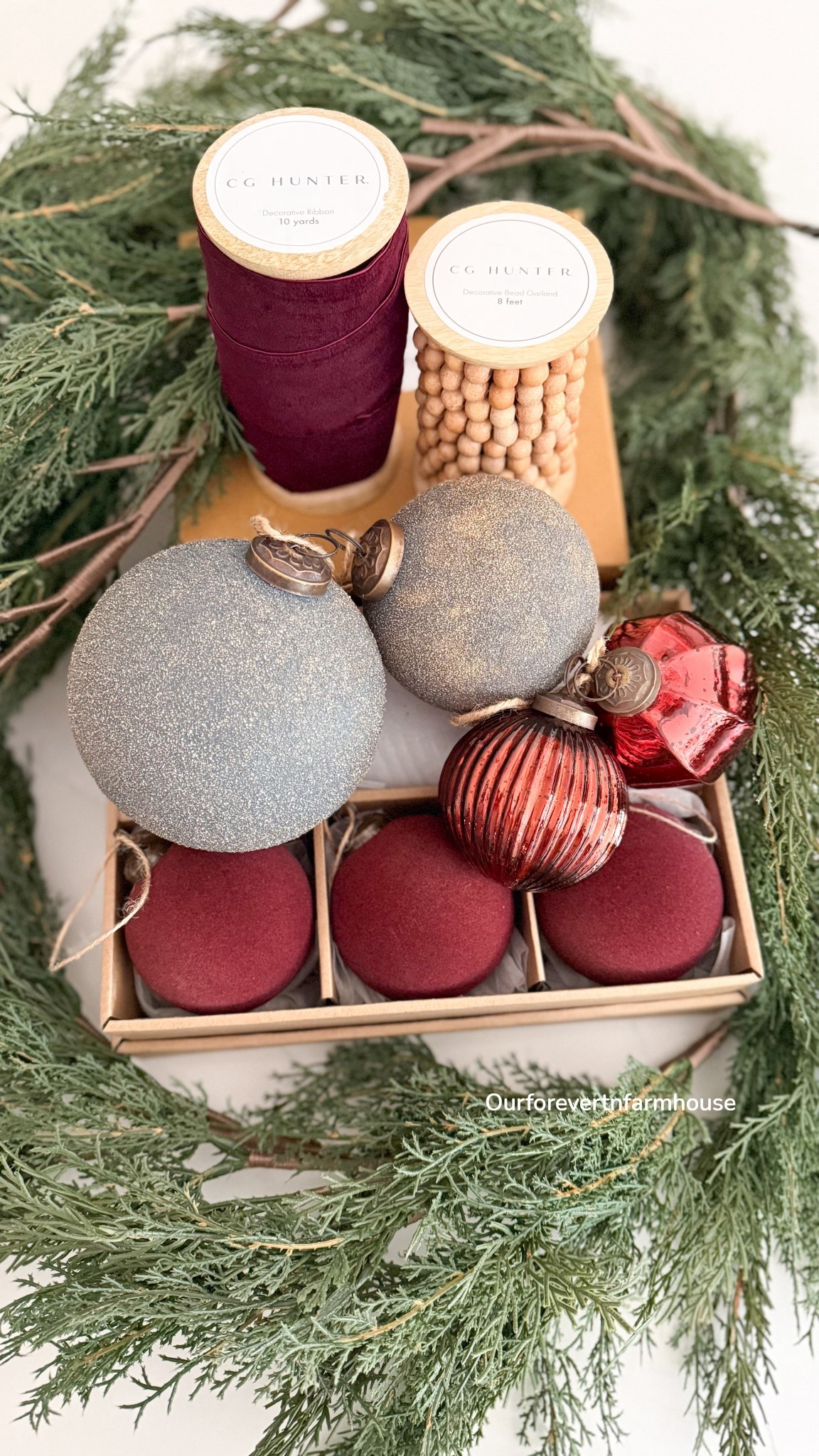 Unboxing Sunday ✨
Getting an early start on holiday magic with some beautiful pieces from @cghunterdecor. Think lush garland, pretty ornaments, ribbon, and beads — all the timeless details that make decorating feel extra special.
Can’t wait to share how I’ll be using these in our Christmas setup this year 🎄
#CGHunter #HolidayDecor #ChristmasDecor #ModernTransitionalFarmhouse #NeutralChristmas #HomeDecor #HolidayInspo #ChristmasStyle #CozyHome #SeasonalDecor #FestiveTouches #DecorDetails #HolidayReady 

#LTKSeasonal #LTKHome