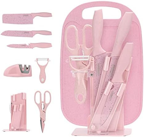 cute knife set includes 3 kitchen knives, ceramic peeler and multipurpose scissor, dishwasher safe,  | Amazon (US)