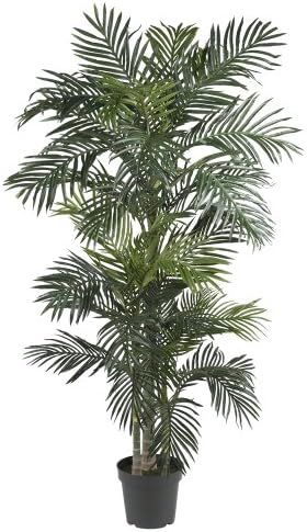 Nearly Natural 5289 6.5ft. Golden Cane Palm Silk Tree,Green | Amazon (US)