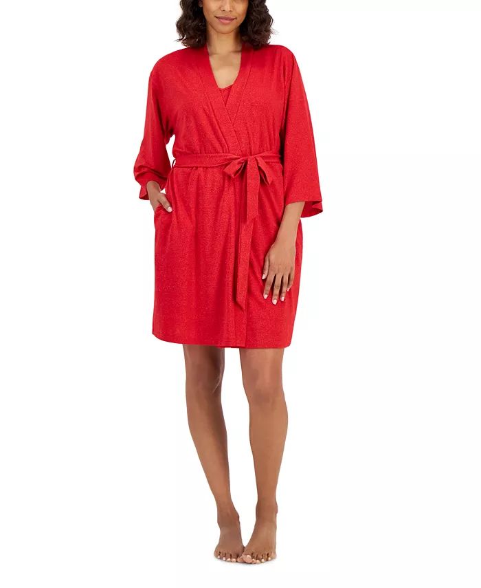 I.N.C. International Concepts Women's 2-Pc. Sparkle Robe & Chemise Set, Created for Macy's - Macy... | Macy's