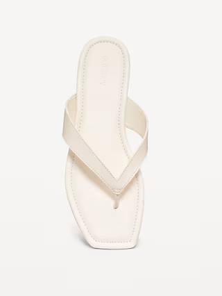 Faux-Leather Flip Flop for Women | Old Navy (US)