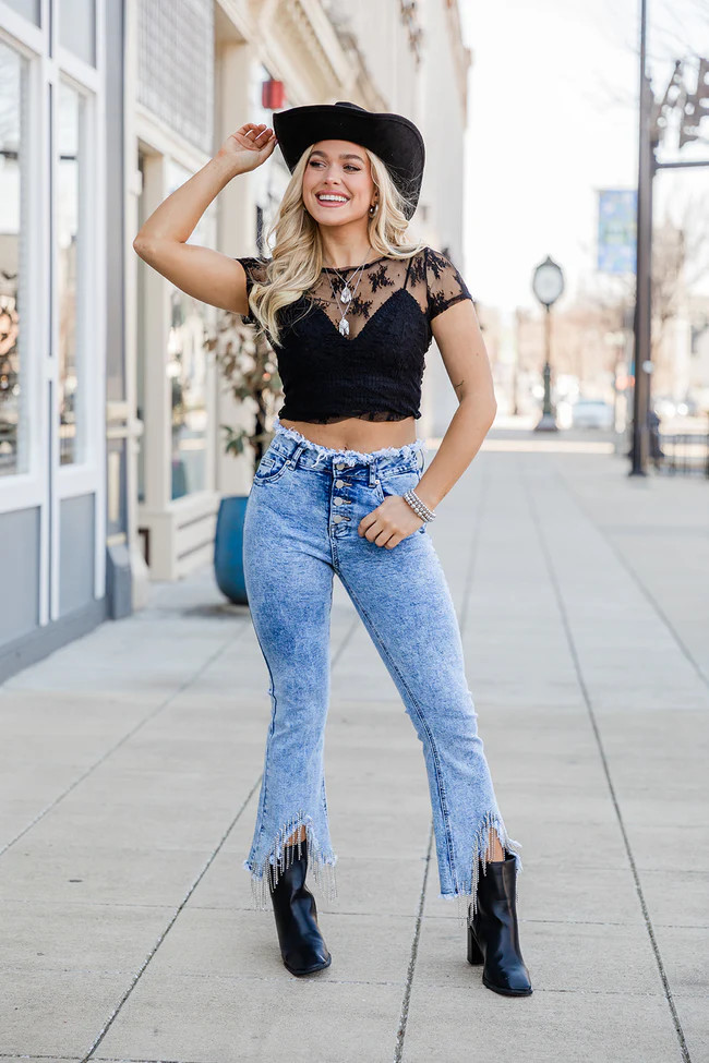 Speak Your Truth Black Short Sleeve Layering Tee | Pink Lily