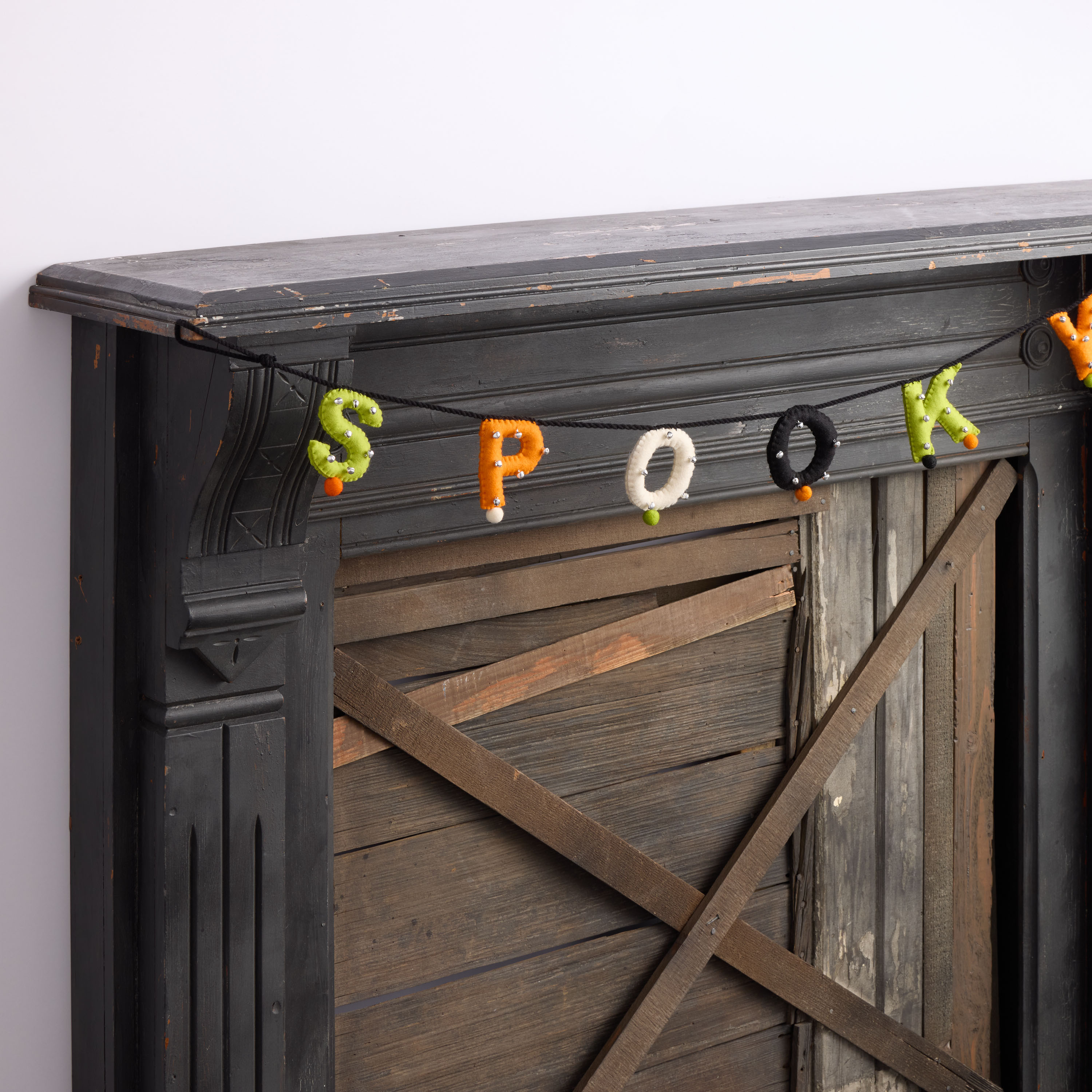 Multicolor Wool Spooky Garland with Bells | World Market