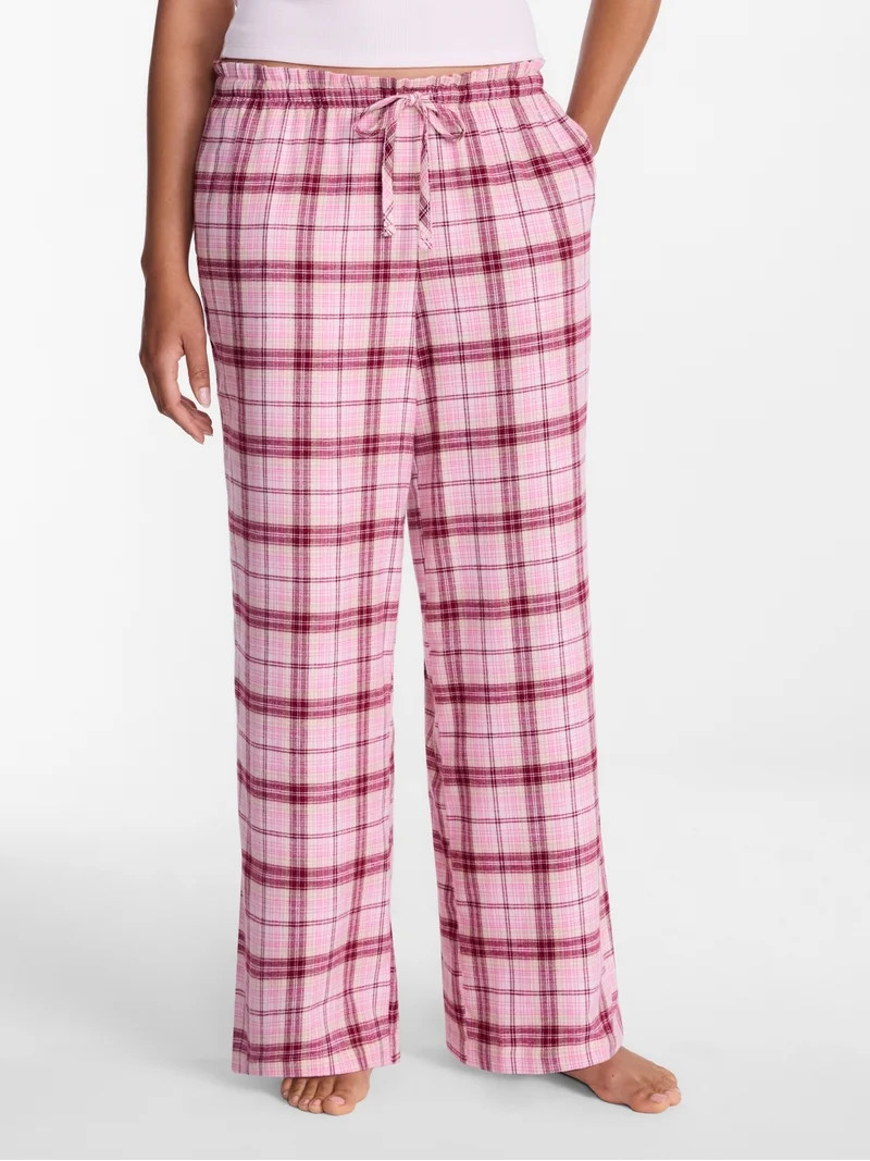 Joyspun Women's Flannel Sleep Pants, 30\u201d Inseam, Sizes XS-3X | Walmart (US)