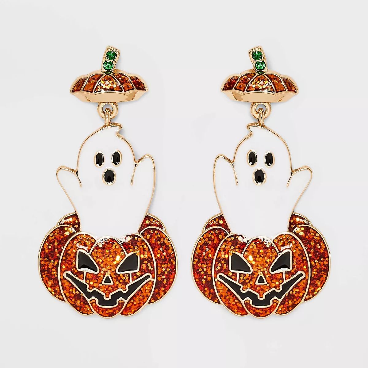Sugarfix by Baublebar Halloween Glow In The Dark Ghost Pumpkin Earrings - Orange | Target