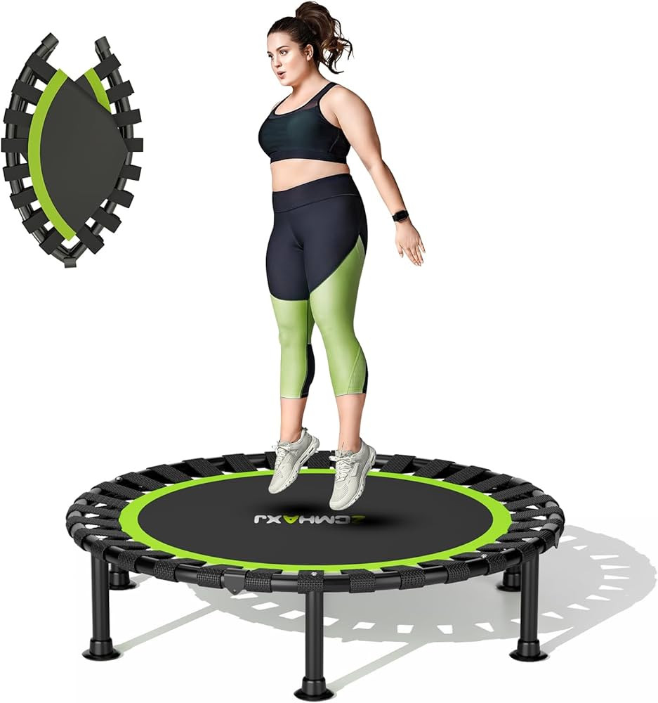 Foldable Mini Trampoline, 40"/48" Rebounder Trampoline for Adults & Kids, 440lbs Capacity Indoor ... | Amazon (US)