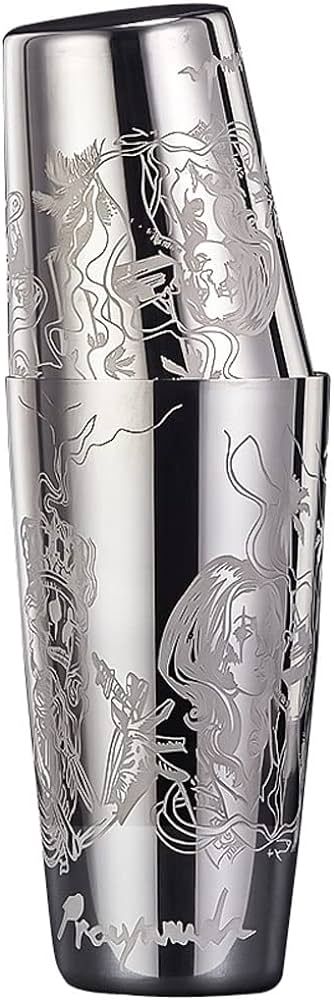 Stainless Steel Boston Shaker Tin with Etched Pattern - 2 Piece Unweighted Cocktail Shaker 18oz &... | Amazon (US)