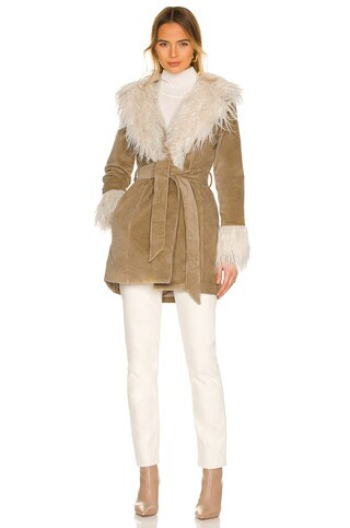 Show Me Your Mumu Penny Lane Coat in Beige from Revolve.com | Revolve Clothing (Global)