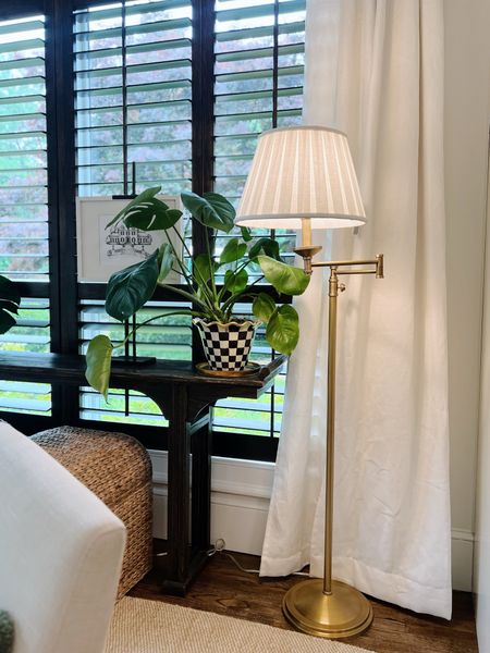 Welch adjustable floor lamp - love the pleased shade!!

#LTKHome