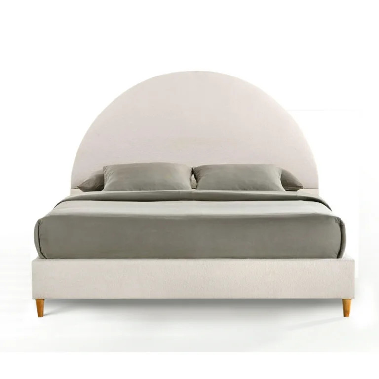 DG Casa Mila Queen Boucle Arched Headboard Platform Bed | Walmart (US)