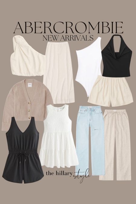 Abercrombie New Arrivals: In-stock Summer Basics and special occasion wear new from Abercrombie. Matching sets, denim, linen trousers, romper, white dress, cardigan, body suit, breezy shorts, summer shorts, black top, one-shoulder, maxi skirt. Summer fashion, summer outfit, summer finds, summer dress, summer basics.

#LTKSeasonal #LTKFind #LTKstyletip