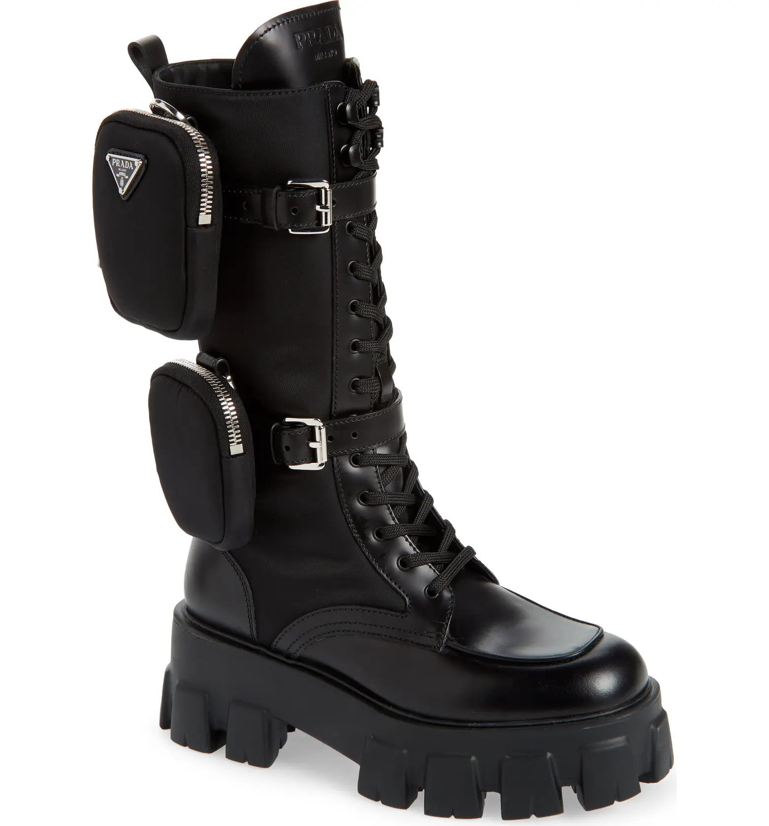 Prada Monolith Mini Bag Knee High Boot | Nordstrom | Nordstrom