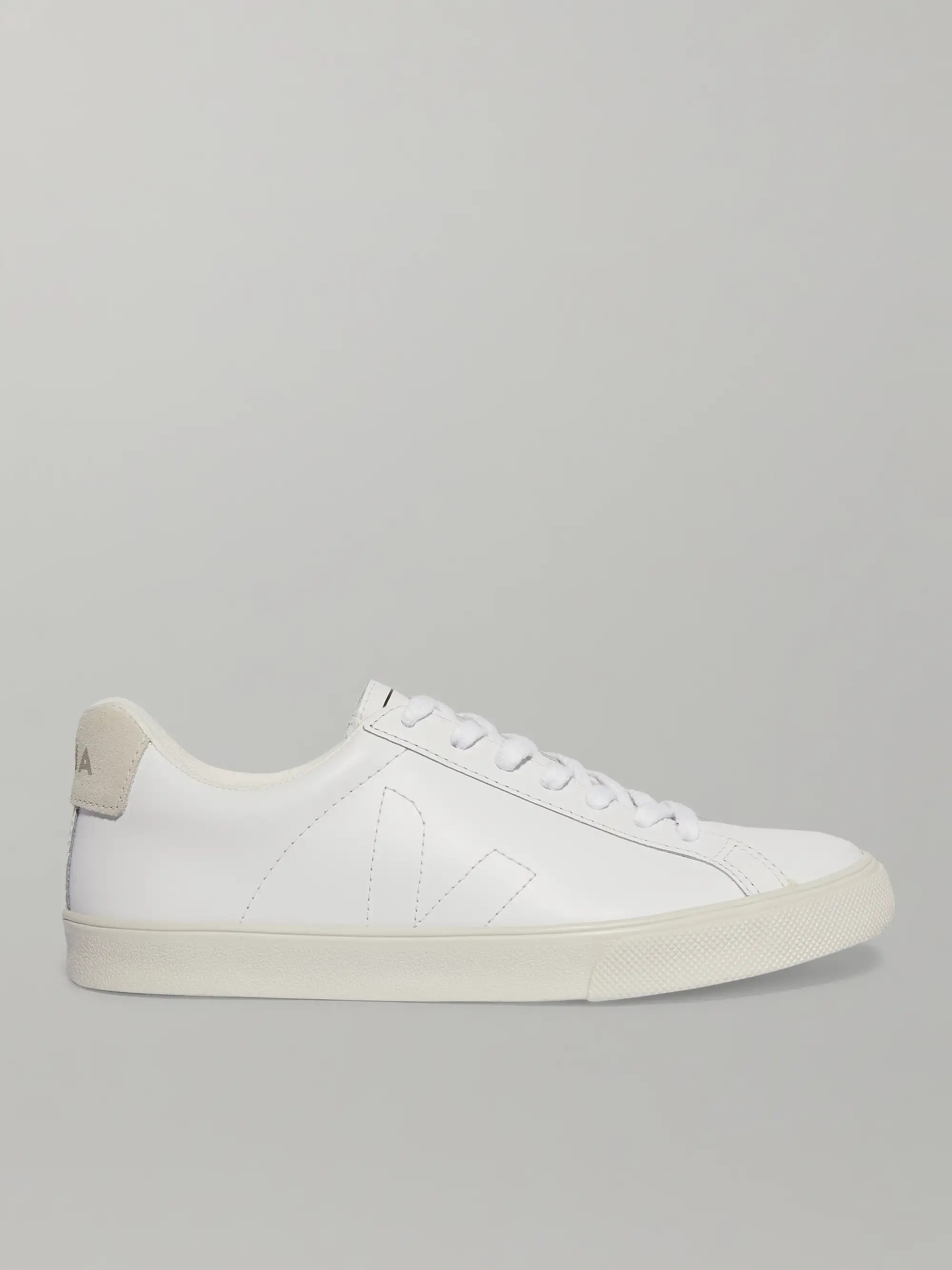 White + NET SUSTAIN Esplar rubber-trimmed leather sneakers | VEJA | NET-A-PORTER | NET-A-PORTER (UK & EU)