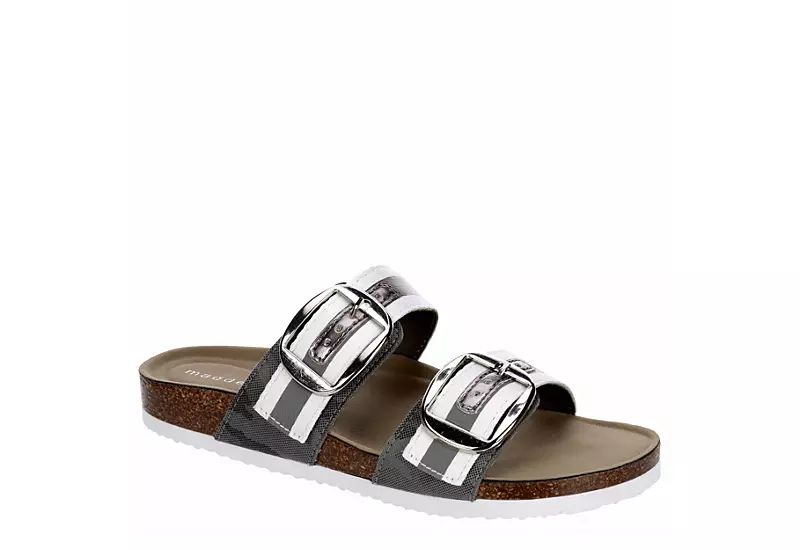 Madden Girl Womens Bambamm Footbed Sandal - White | Rack Room Shoes