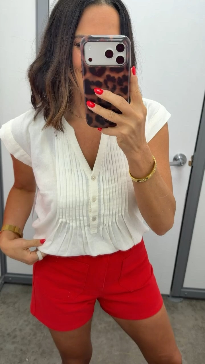 This outfit looks so classy but feels effortless ❤️ The red shorts are such a fun pop of color for summer, and this white top is one of those staple pieces you’ll wear with everything. Perfect for vacations, brunch, summer events, or just looking put together without trying too hard.

OUTFIT DETAILS:
Top: Walmart
Shorts: Walmart
Sandals: Walmart

Size XS, 5’3 for reference

#LTKStyle #LTKFinds #WalmartFashion #WalmartStyle #SummerOutfit #AffordableFashion #ClassyStyle #EverydayOutfit #OOTD #LTKUnder50