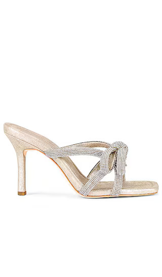 Leather Bow Heeled Sandal in Cappuccino | Revolve Clothing (Global)