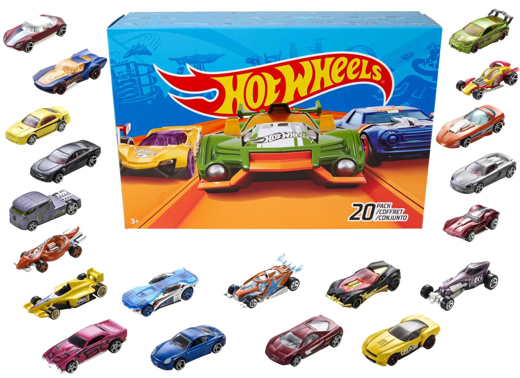 Hot Wheels Toy Cars & Trucks 20 Pack, Set of 20 1:64 Scale Vehicles for Play or Display, Instant ... | Amazon (US)