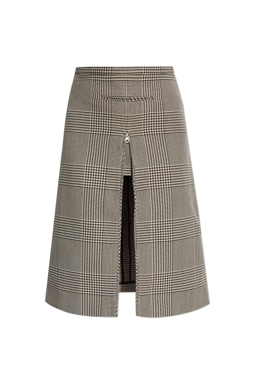 Courrèges Zip-Detailed A-Line Checked Midi Skirt | Cettire Global