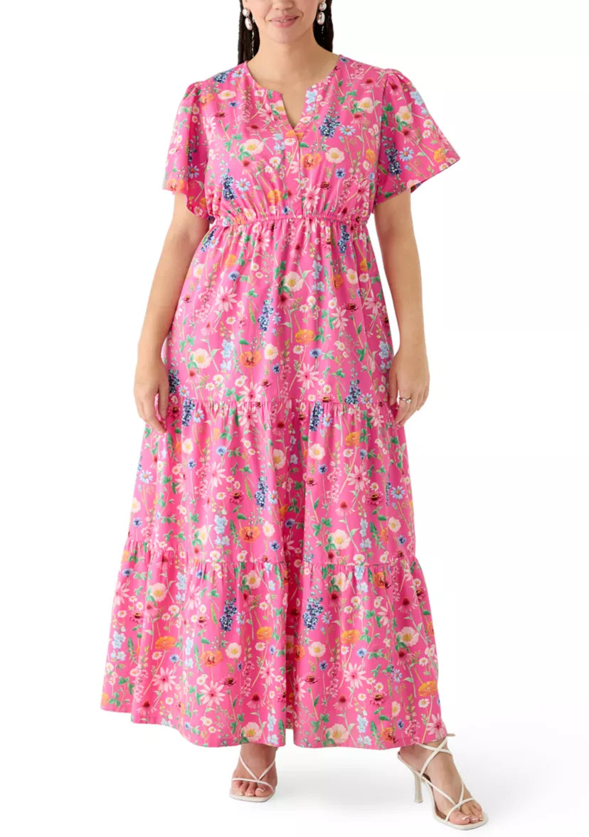 Plus Size Short Sleeve Maxi Dress | Belk