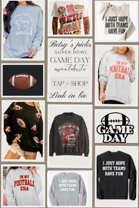 Okey beauties I found some super bowl sweatshirts! / game day looks 

#LTKfindsunder50 #LTKstyletip