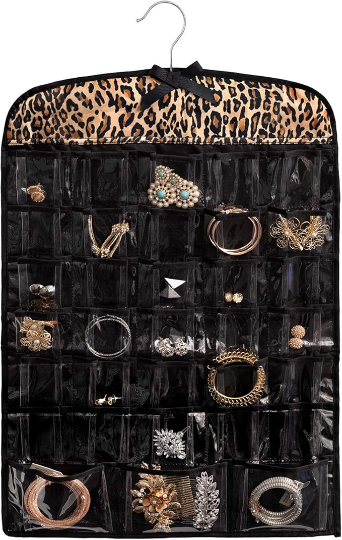 Once Upon a Rose Hanging Jewelry Organizer, Over The Door Jewelry Organizer, Double Sided with Cl... | Amazon (US)