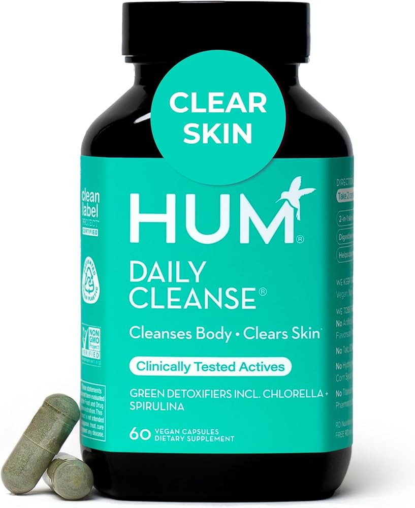 HUM Daily Cleanse Acne Supplements for Women & Men, Gentle Digestive Cleanse for Clear Skin Suppo... | Amazon (US)