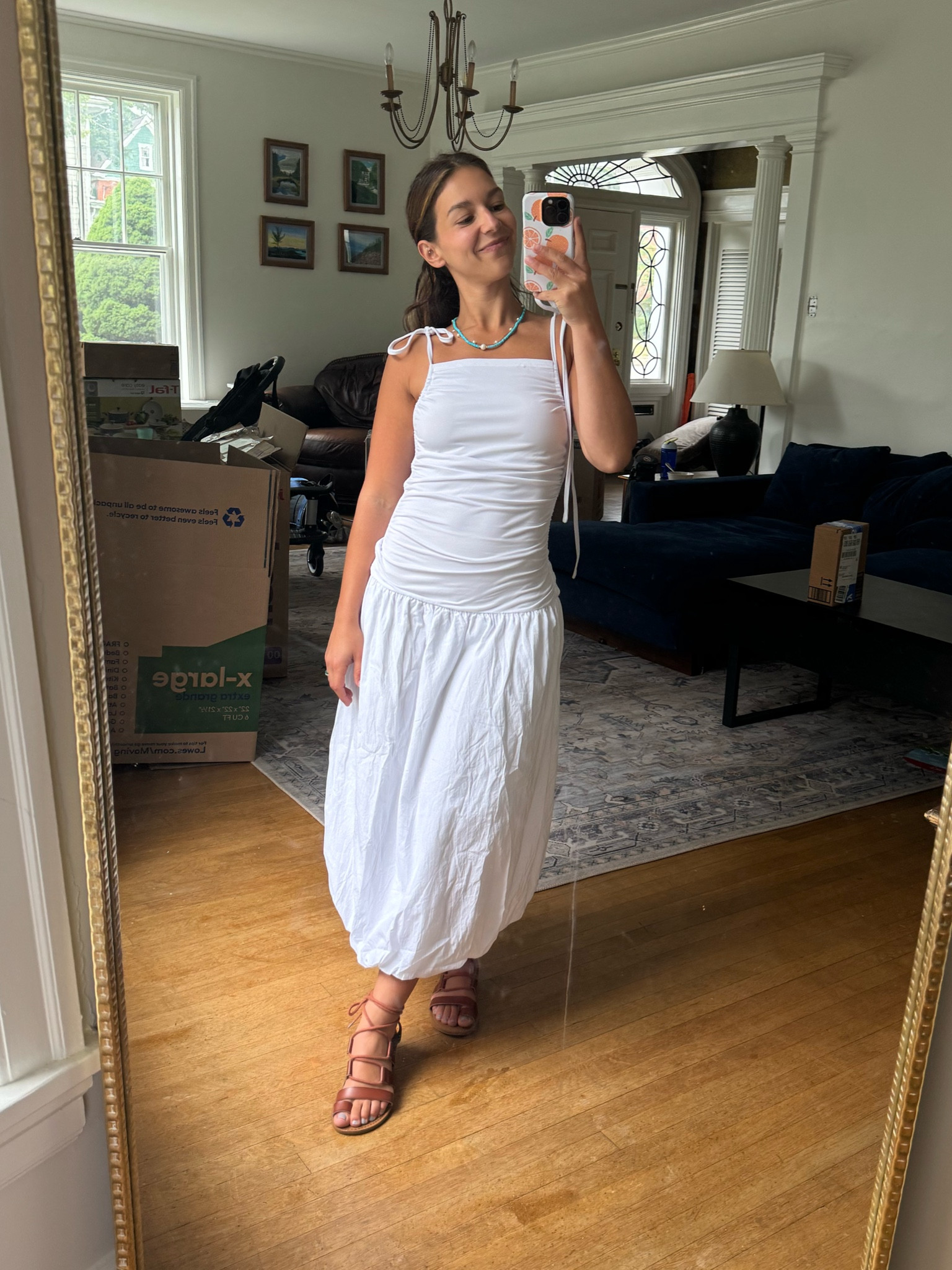 The cutest drop waist dress! I have this exact one from free people in black and this one is from Amazon & they are identical! Only difference is Amazon skirt part is lighter/breezier — I love them both!  
