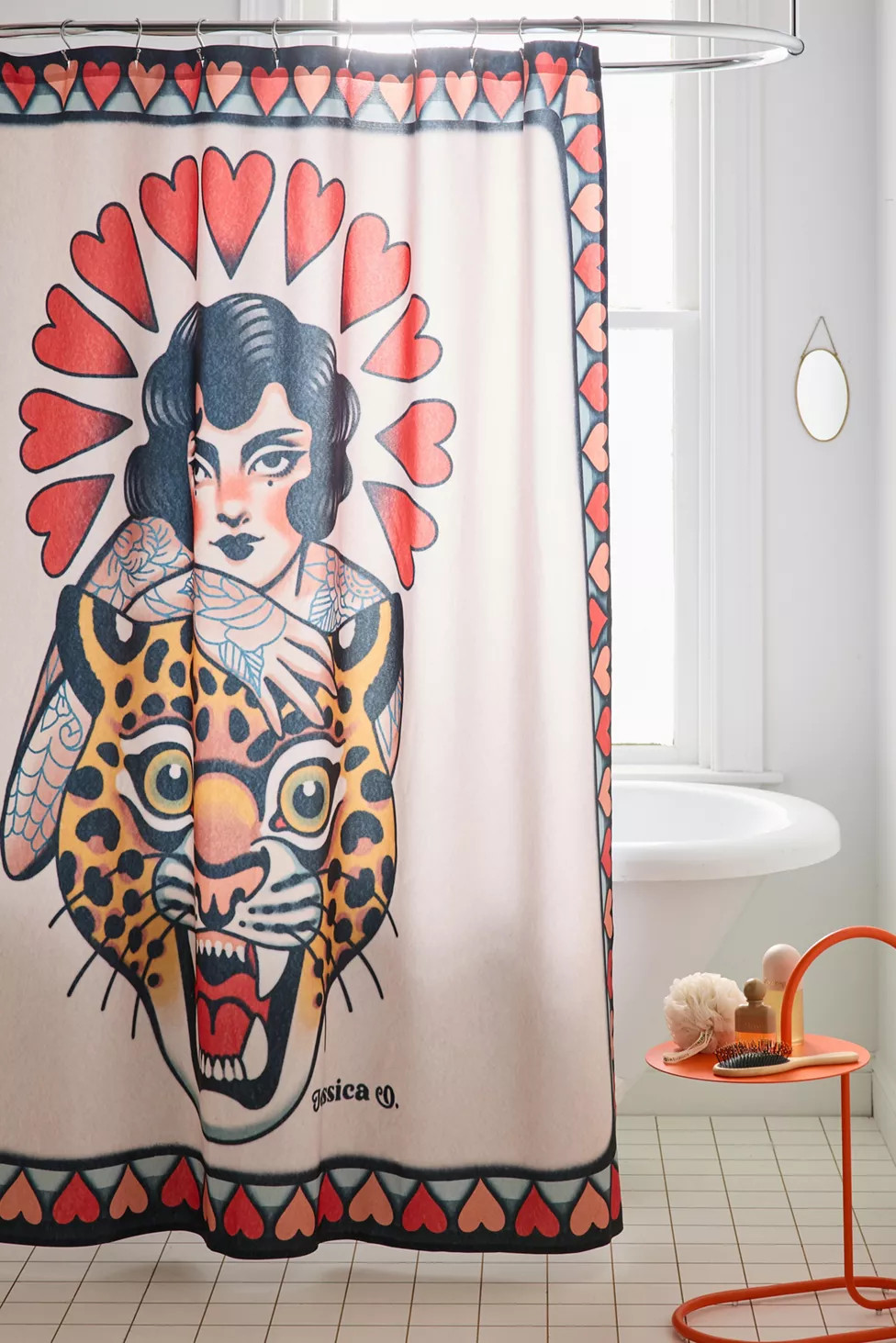 Jessica O. Untamed Love Printed Shower Curtain | Urban Outfitters (US and RoW)
