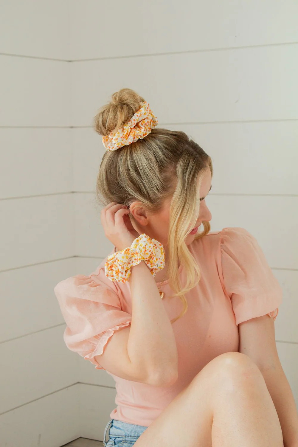 Sunrise Floral Jumbo Scrunchie | Shop Andi