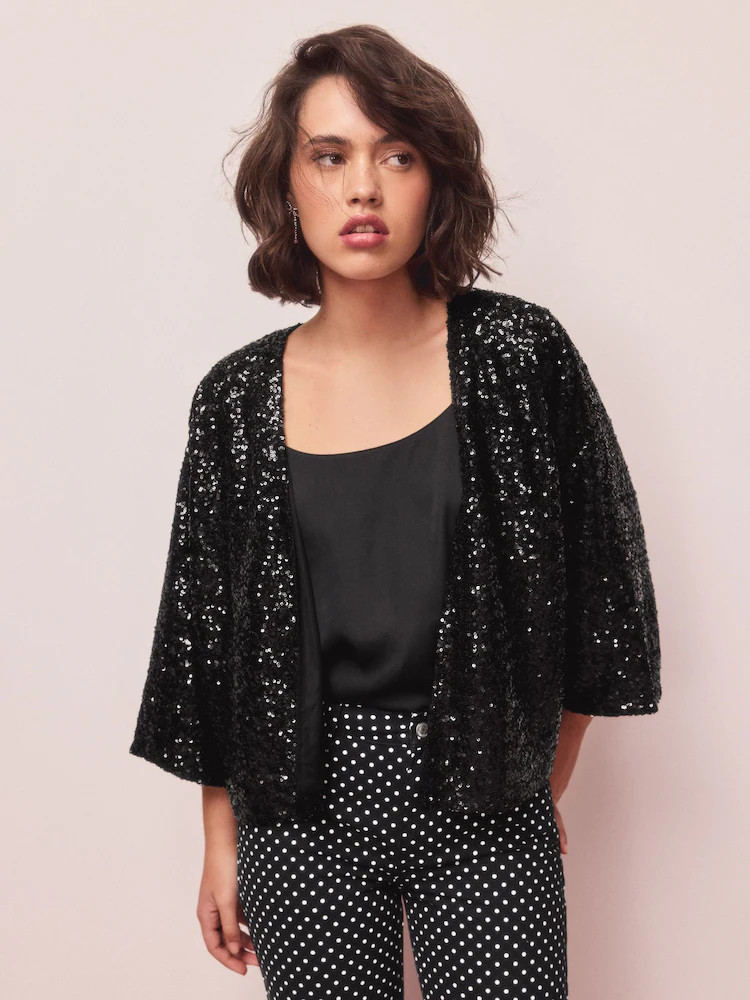 Black Sequin Jacket | Next EU