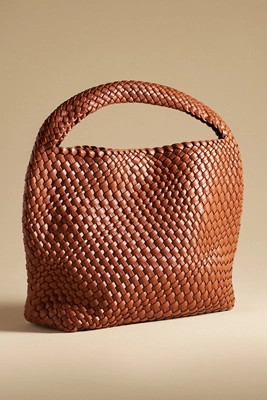 Antik Kraft Woven Faux-Leather Slouchy Bag | Anthropologie (US)