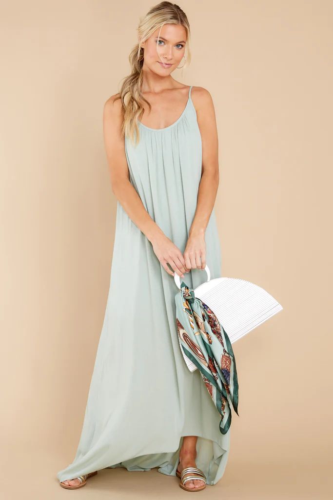 Hit The Road Light Sage Maxi Dress | Red Dress 