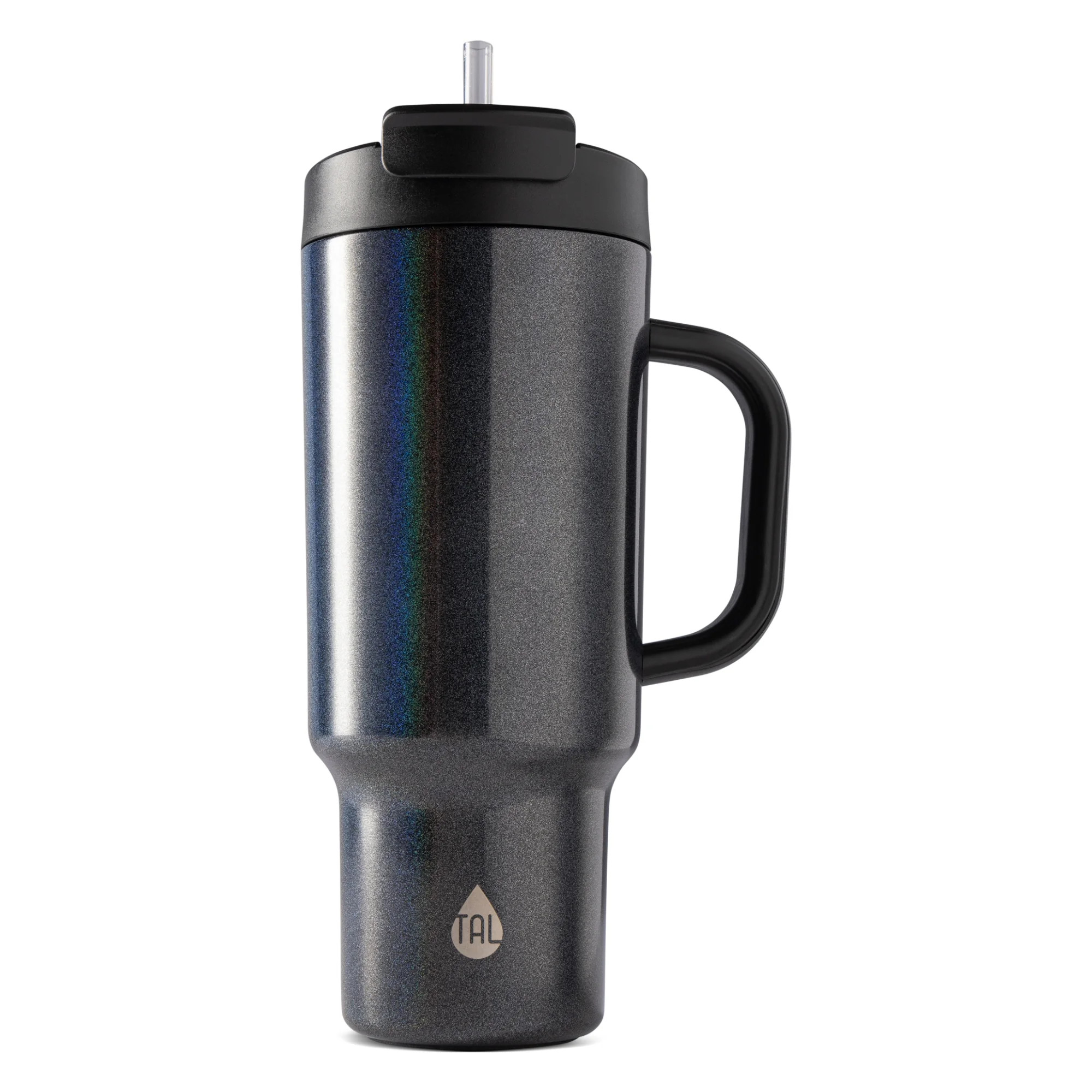 TAL Stainless Steel Hudson Tumbler with Straw 40 fl oz, Shimmering Black | Walmart (US)